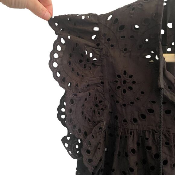 New Vineyard Vines Black Eyelet Swim Coverup Dress Women’s Size Medium R $158 - Picture 4 of 5